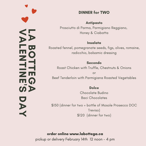 Valentine's Dinner for Two: Monday February 14th
