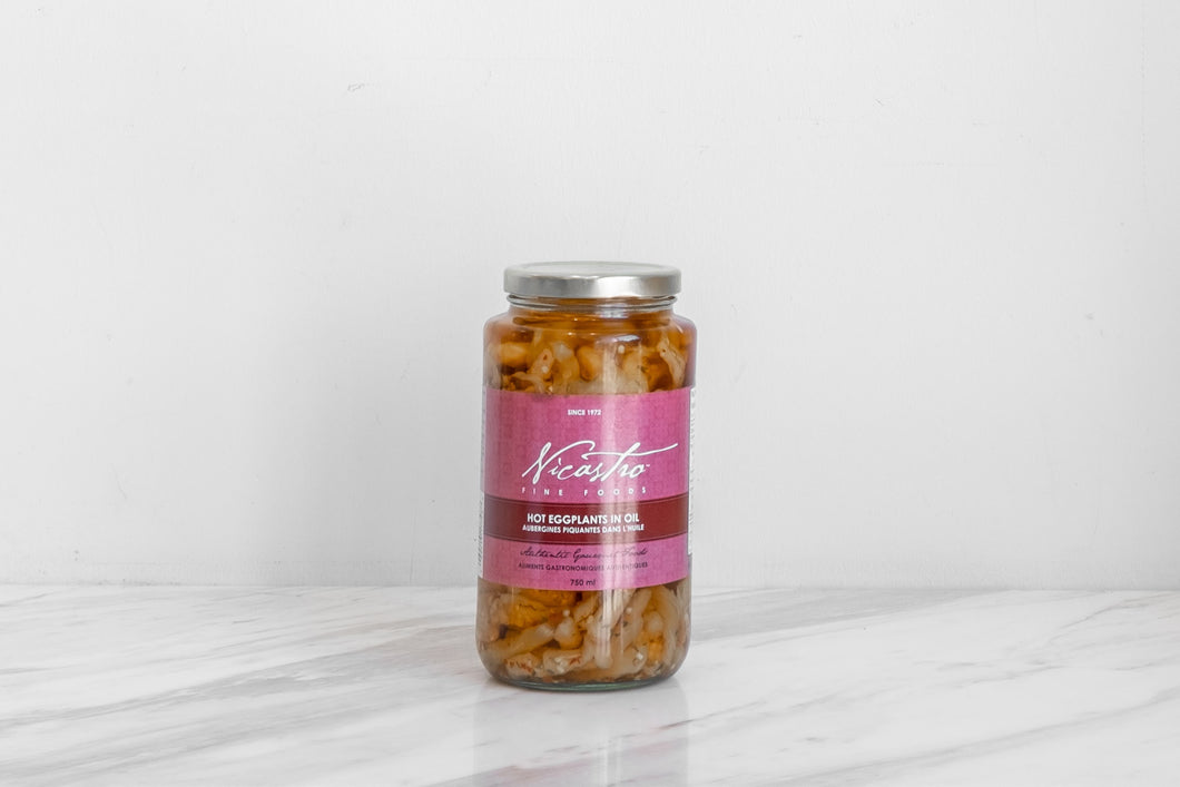 Nicastro Marinated Hot Eggplant, 750 ml