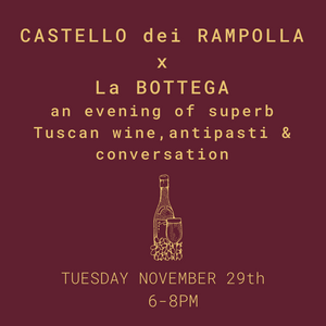 CASTELLO dei RAMPOLLA x La BOTTEGA Nicastro - November 29th